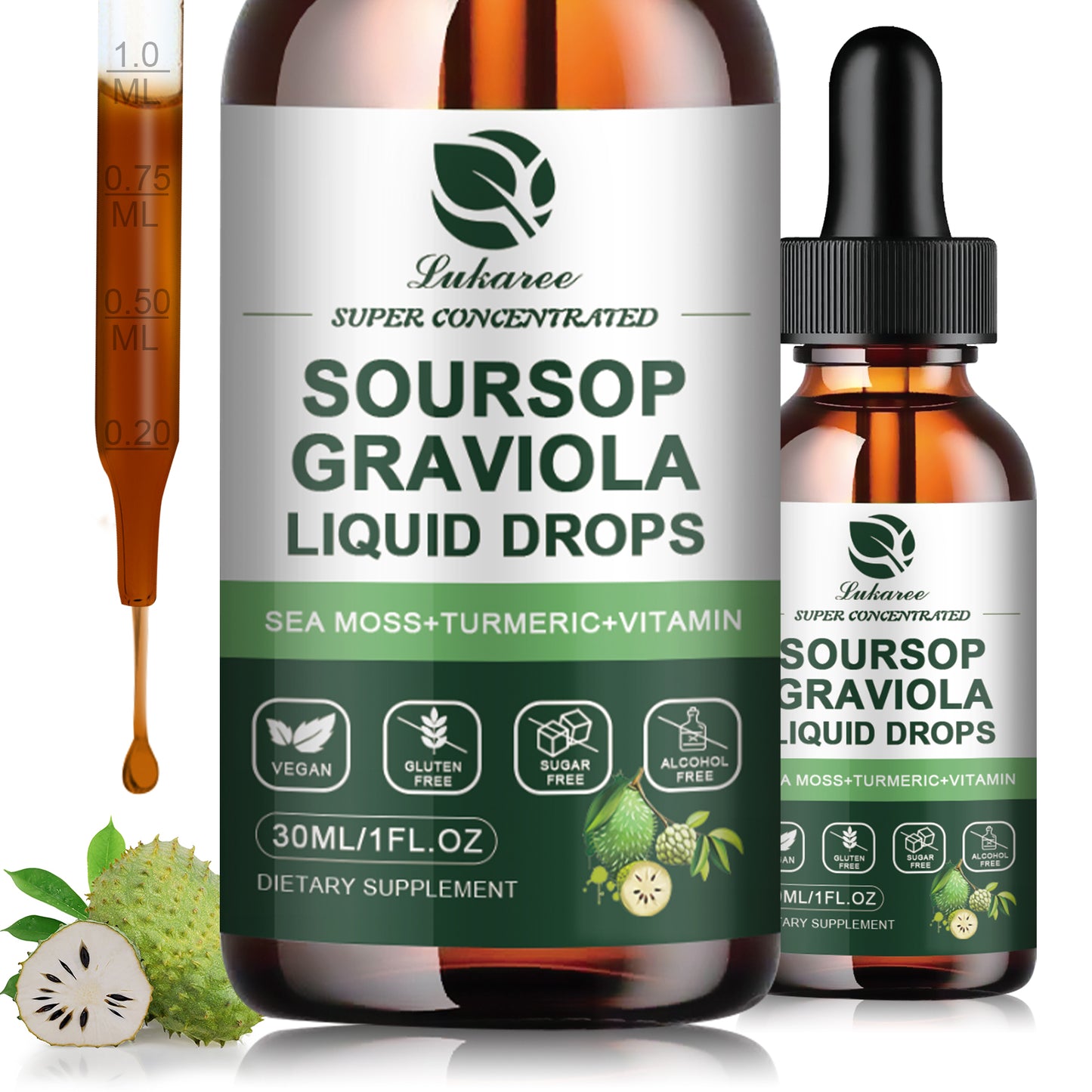 Soursop & Sea Moss Liquid Drops – High-Absorption Superfood Complex for Immunity, Detox Support & Cellular Health