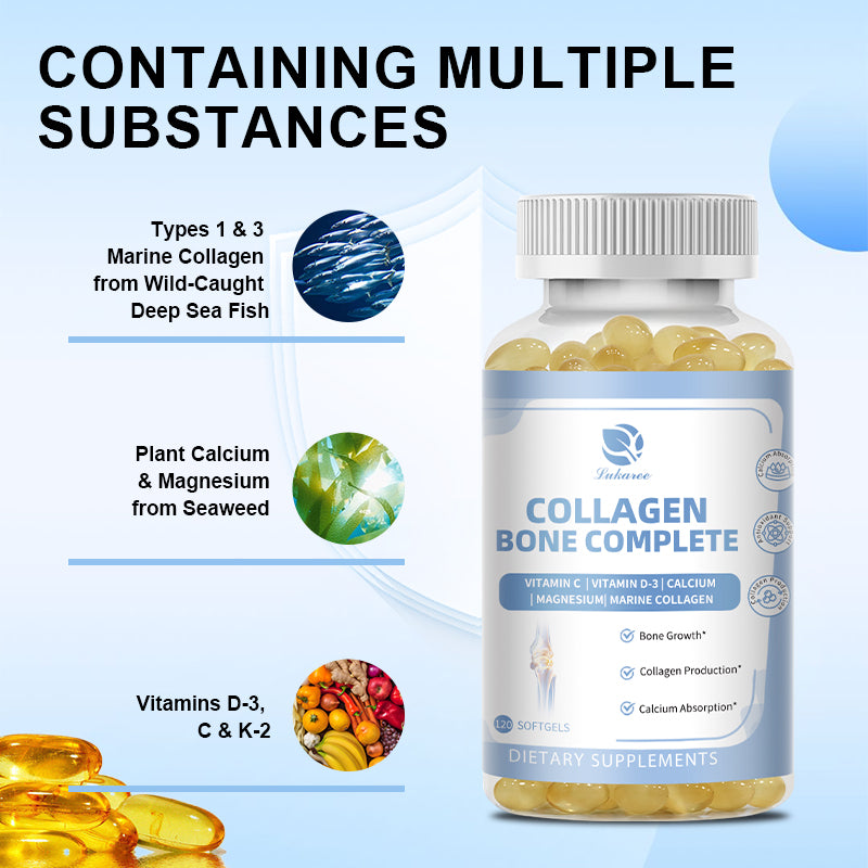 Lukaree Collagen Bone Complete Capsules with Calcium Magnesium