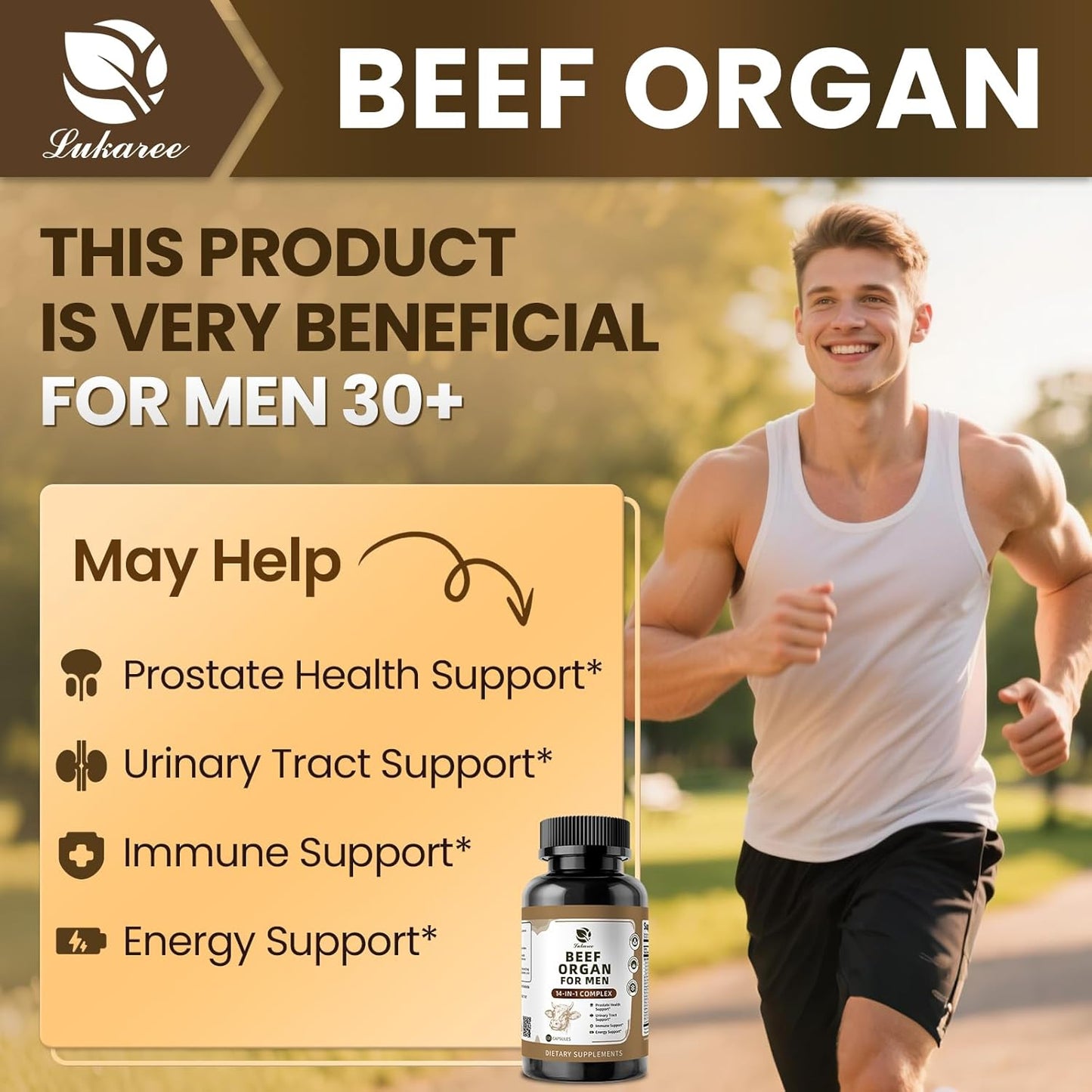 Beef Organ Supplement, Immue Support 120PCS
