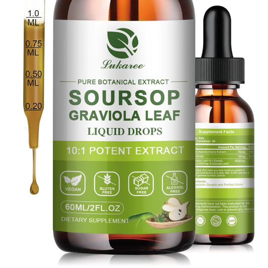 Natural soursop supplement with 98% absorption glycerin-based formula