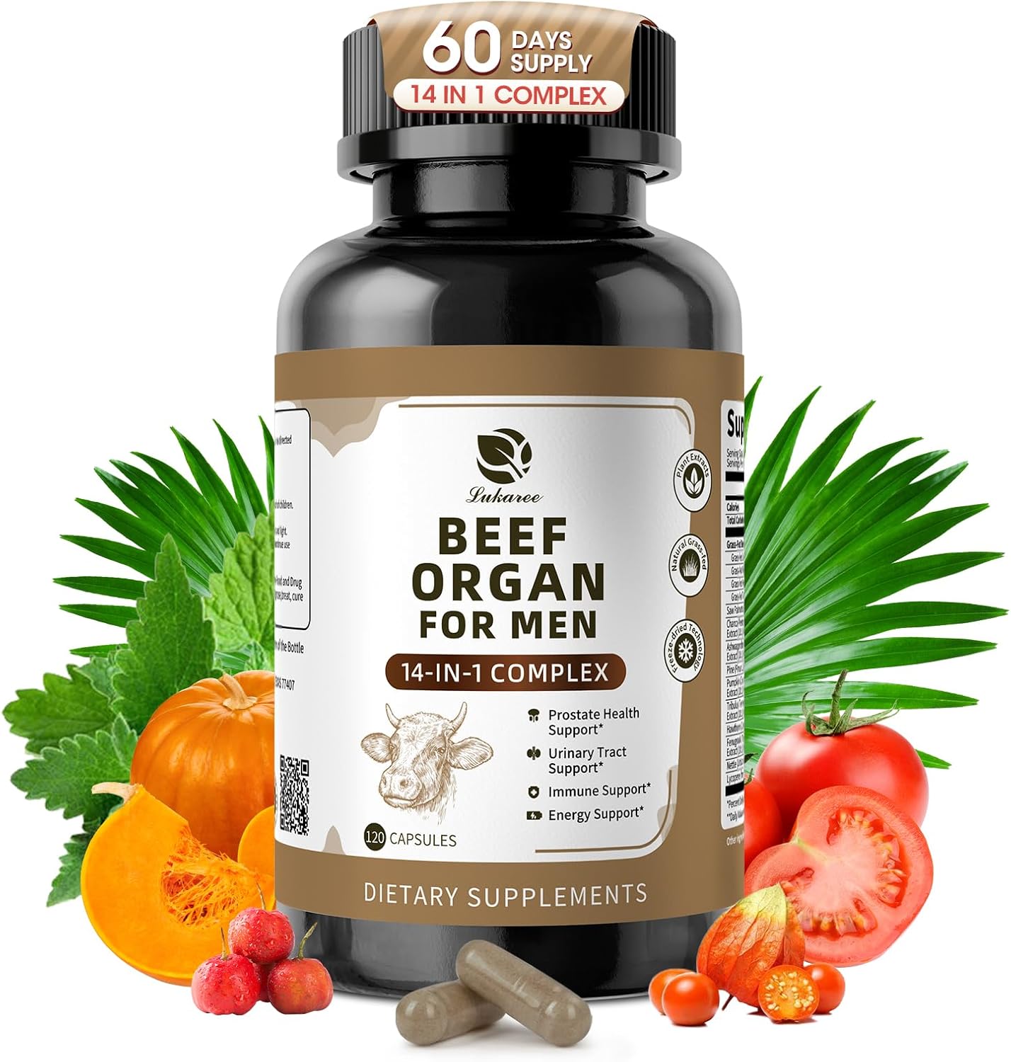 Beef Organ Supplement, Immue Support 120PCS