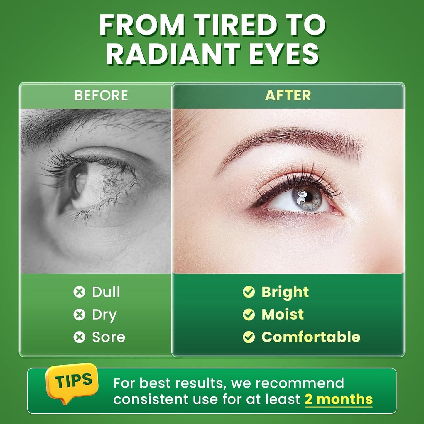 Diagram showing benefits of lutein and zeaxanthin for macular health and retina protection
Antioxidant support for eyes and brain with AREDS 2 inspired ingredients