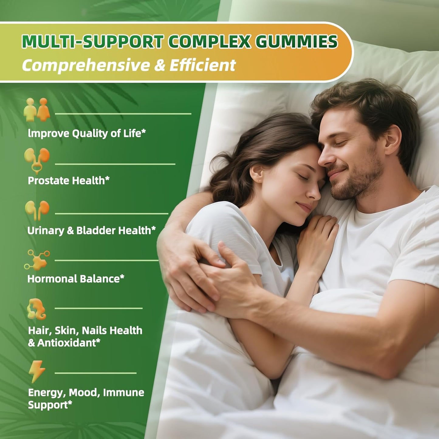 15 in 1 Saw Palmetto Extract Gummies for Hair, Urinary Wellness, Hormonal, Energy Support - Lukaree
