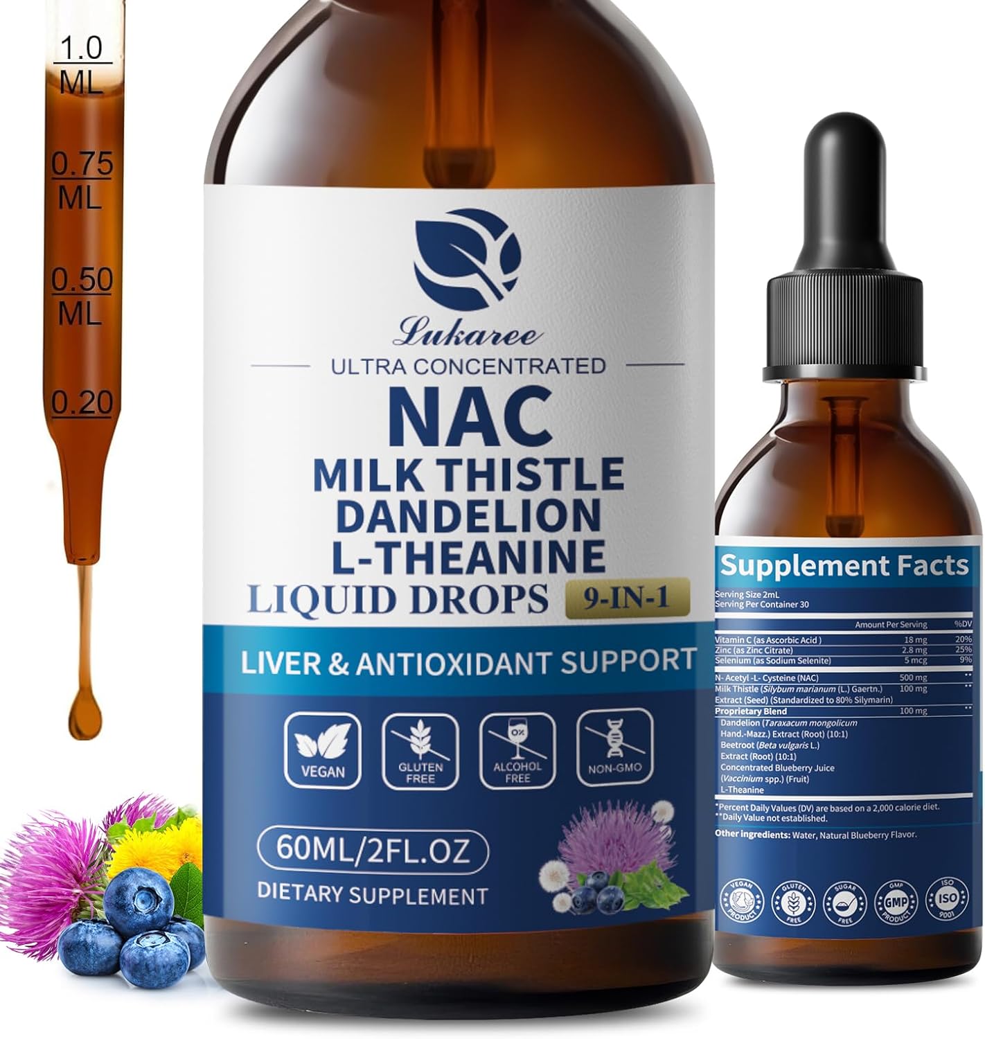 Liposomal NAC 700mg Drops – Liver, Lung & Immune Support | Vegan 9-in-1