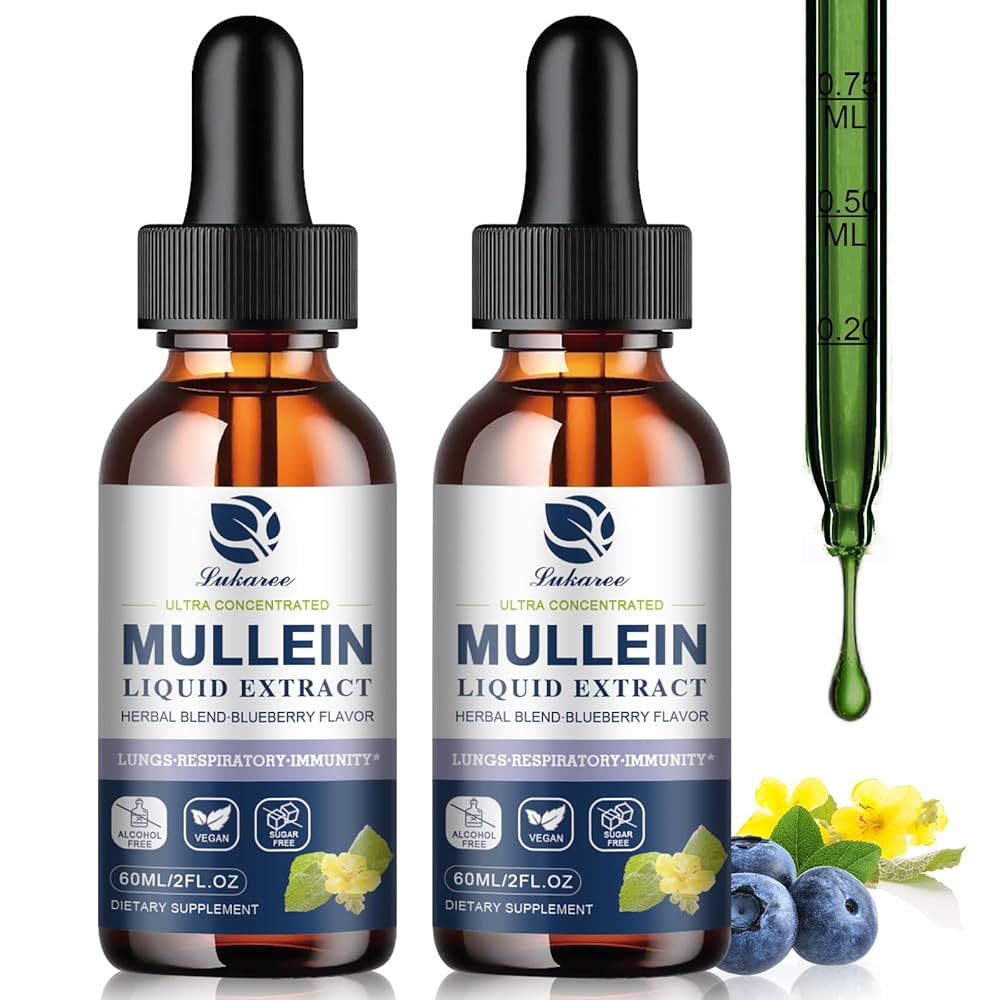 Vegan Mullein Drops for Lungs – Natural Respiratory Support Tincture