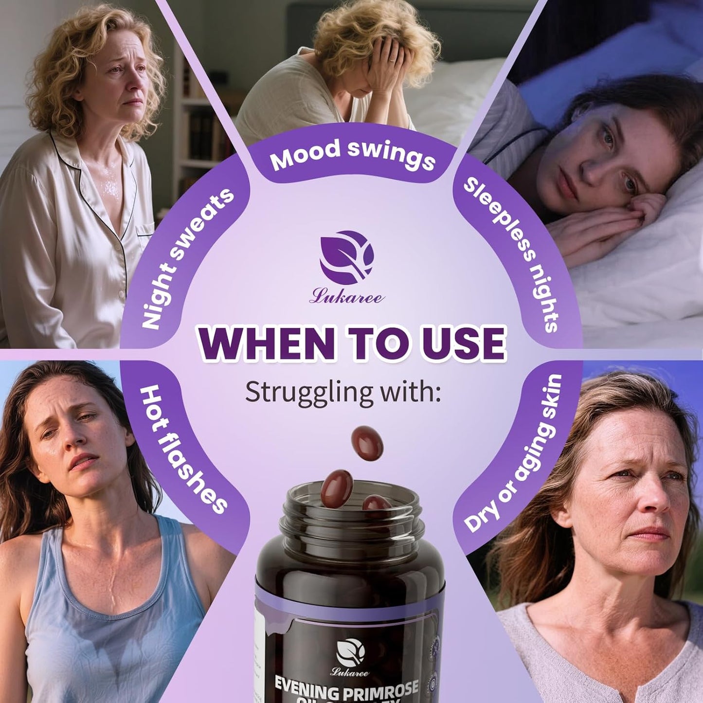 Vegan Evening Primrose Oil Capsules – Nighttime Mood & Wellness Support for Women