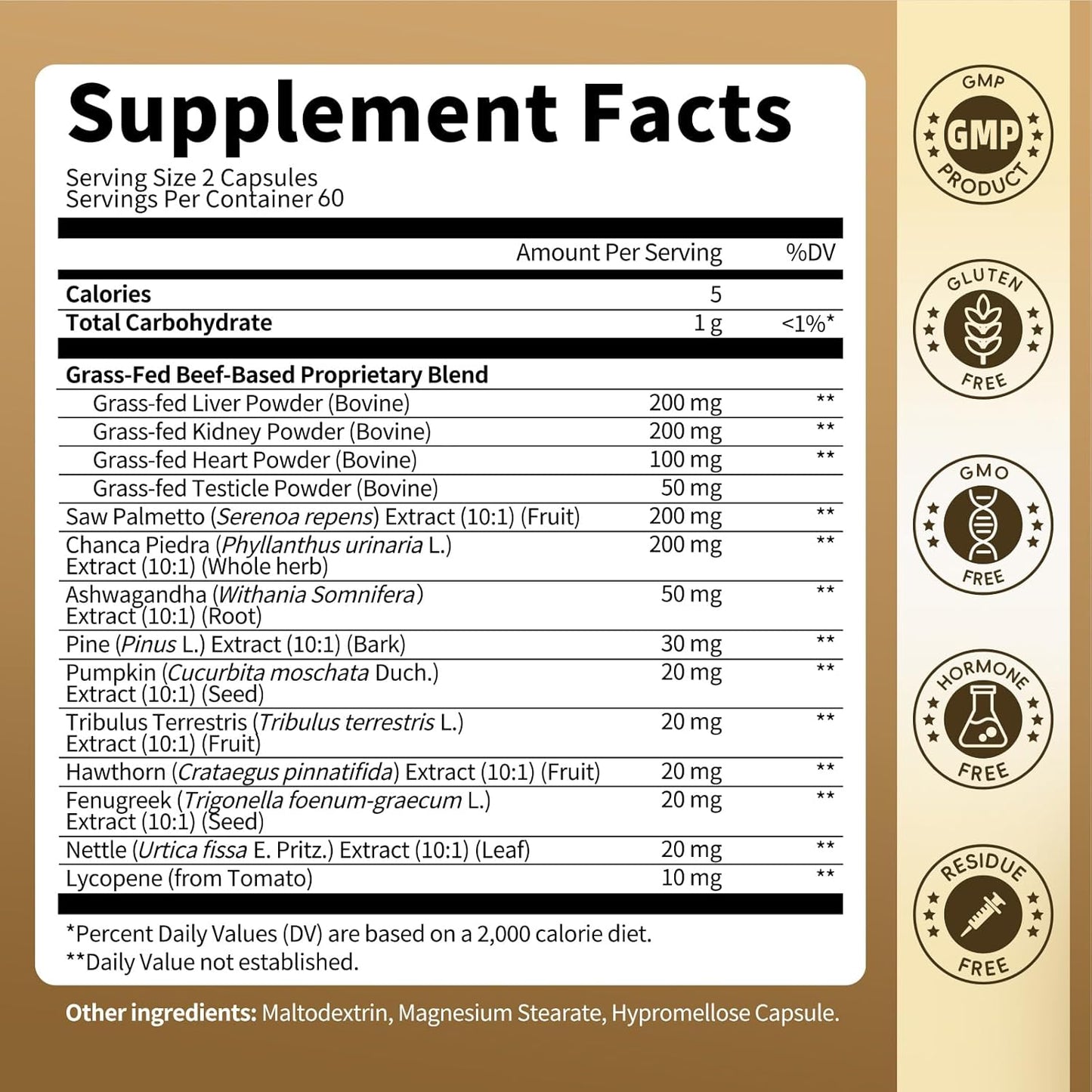 Beef Organ Supplement, Immue Support 120PCS