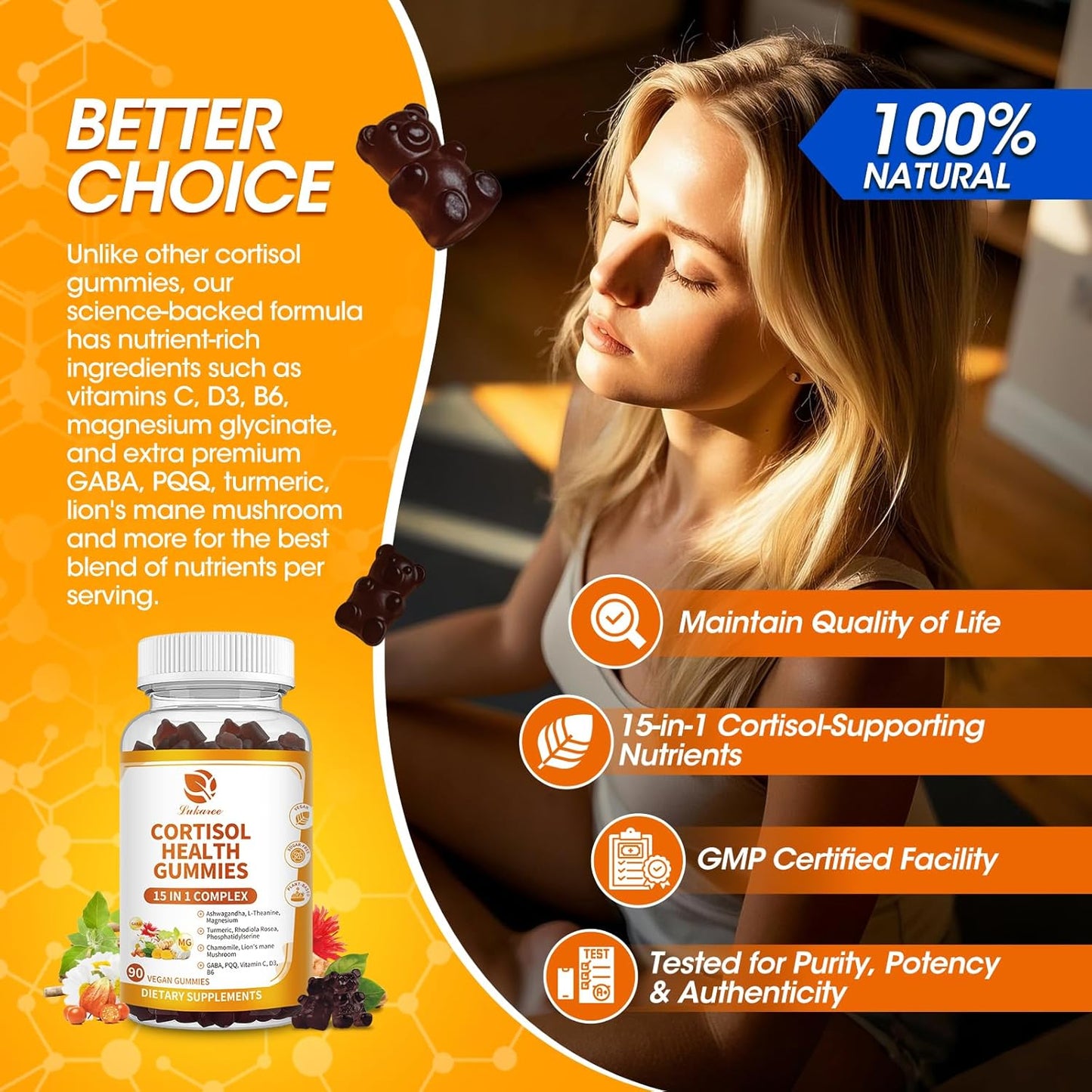 15-in-1 Cortisol Supplements - 90CT