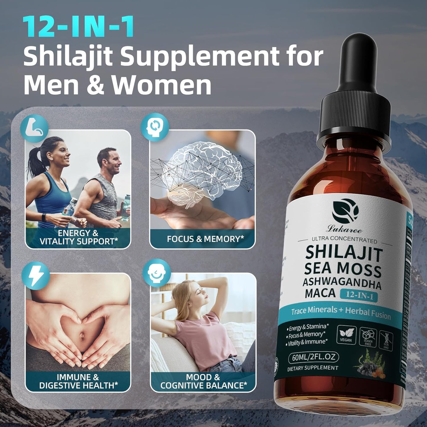 The benefits of Lukaree Himalayan Shilajit & Sea Moss Liquid Drops