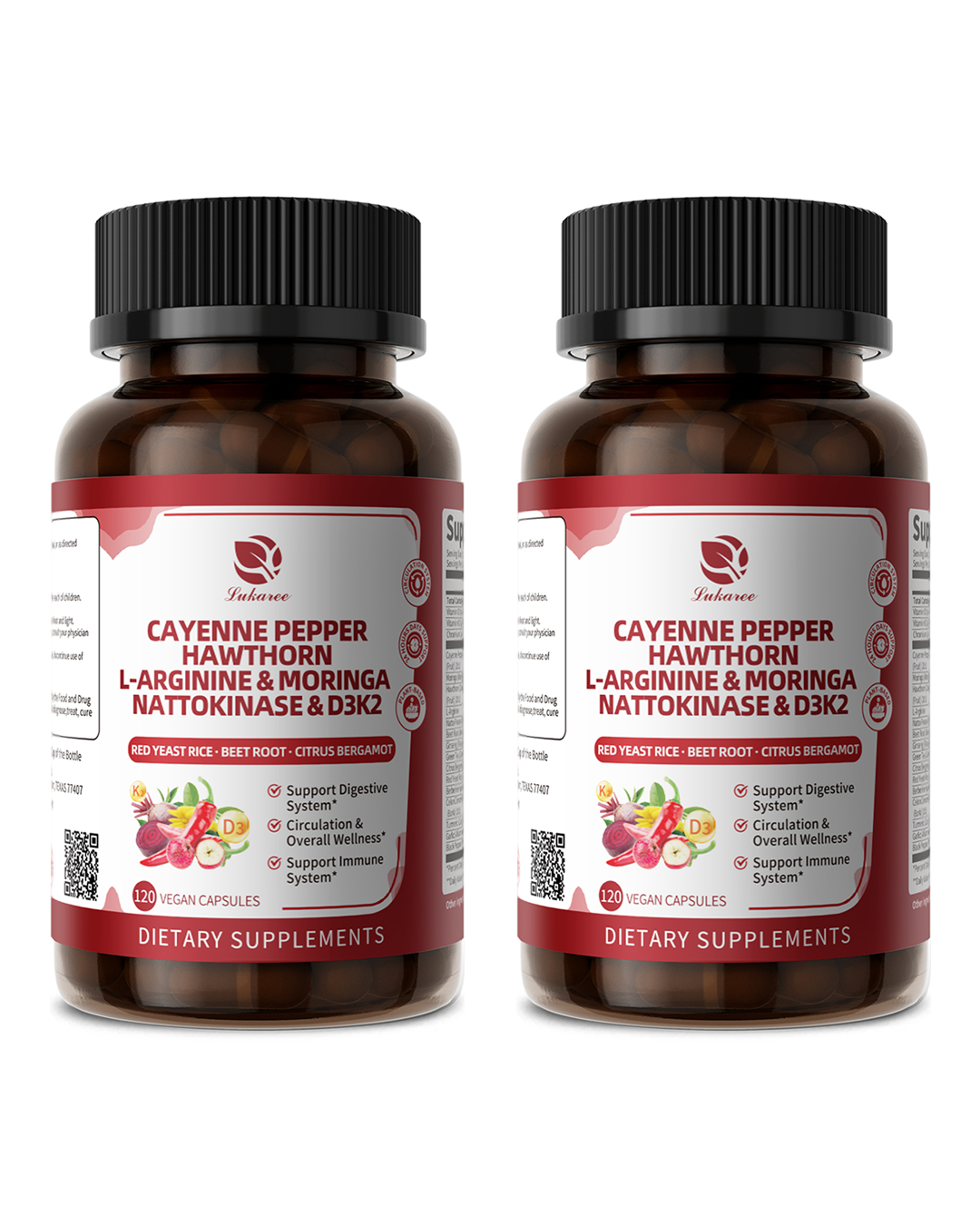 Cayenne Pepper Complex Capsules – 18-in-1 Herbal Formula for Circulation, Heart & Digestion – Vegan, Enteric-Coated, 120 Ct