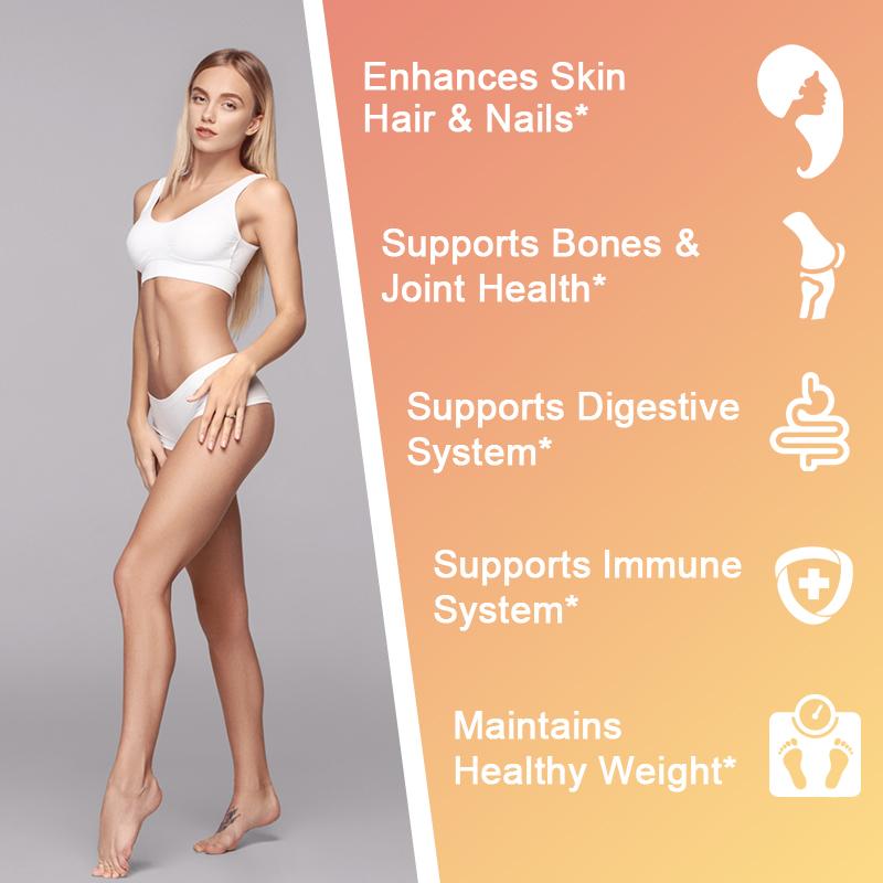 LUKAREE Collagen Powder Hydrolyzed Collagen Peptides for Healthy Skin, Nails, Bones & Joints Collagen Protein Supplement Non-GMO, Gluten Free