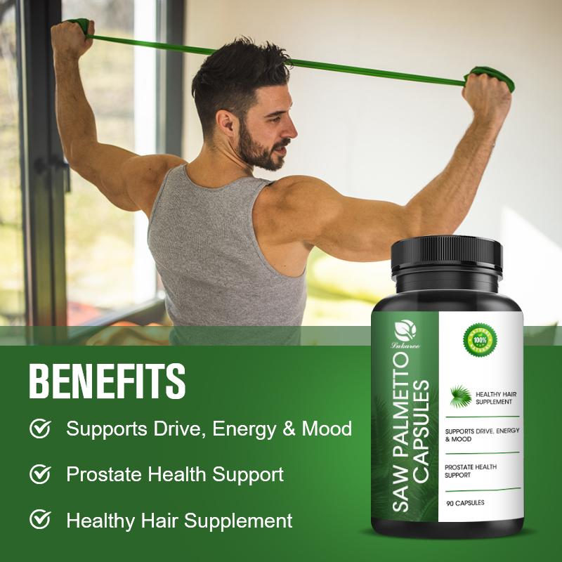 LUKAREE Saw Palmetto Mens Prostate Supplements Help Reduce Prostate Inflammtion & Baldness - Potent DHT Blocker for Men to Support Hair Growth