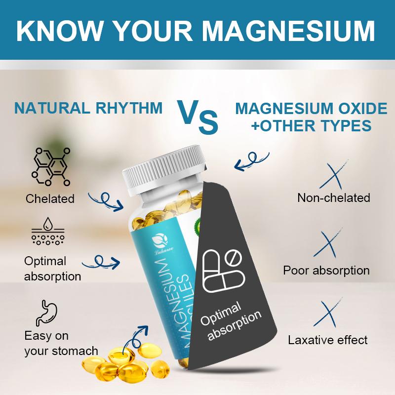 LUKAREE Magnesium Capsules, Bone and Muscle Health, Whole Body Support, 500 Mg