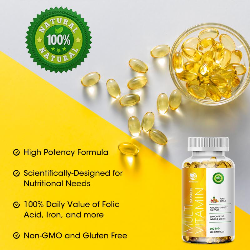 LUKAREE Multivitamin Capsules with 23 Mitamins and Minerals for Energy Immune Support Healthy Bones & Heart