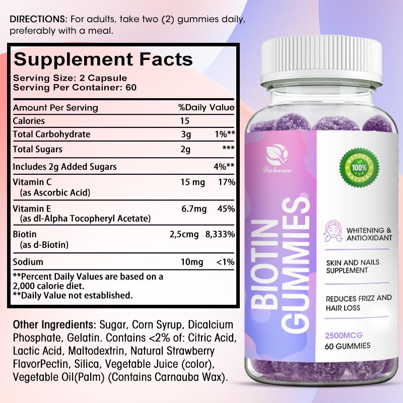 Biotin Fudge Vitamin Supplements Biotin To Prevent Hair Loss Stimulate Hair Follicles Hair Fast Regrow for Hair Loss