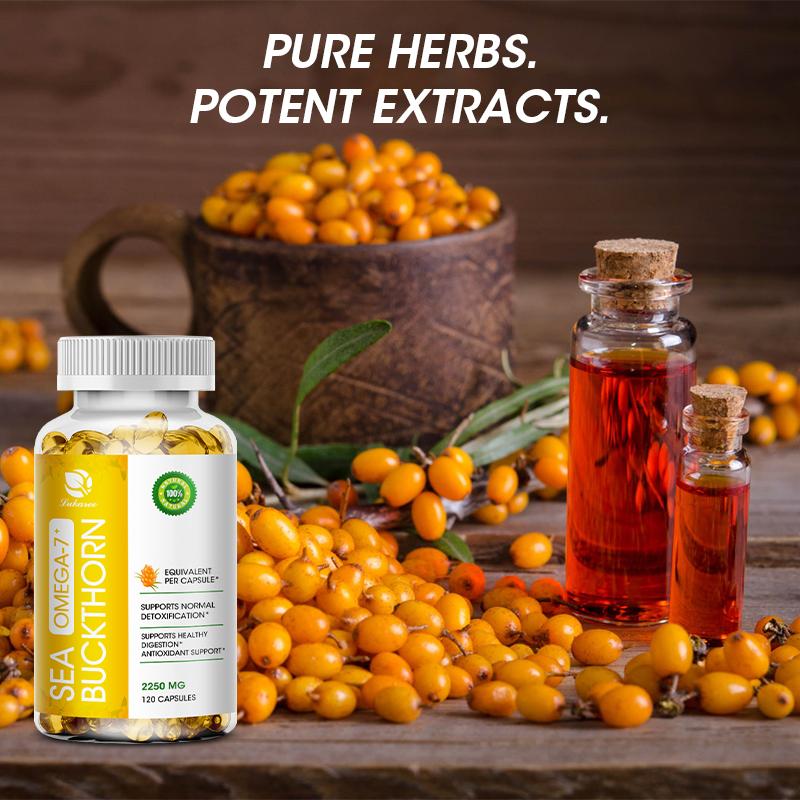 Sea BuckthornCapsules for Anti-aging Supplementing vitamin C protecting the liver, Relieving Constipation Weight Loss