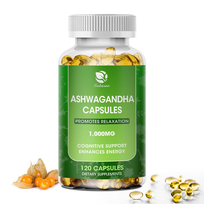 Ashwagandha Extract Capsules Antioxidant Reduces Fat Relieves Stress Improves Sleep Enhances Immunity