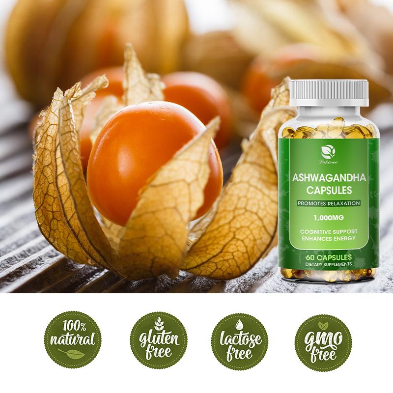 Ashwagandha Extract Capsules Antioxidant Reduces Fat Relieves Stress Improves Sleep Enhances Immunity