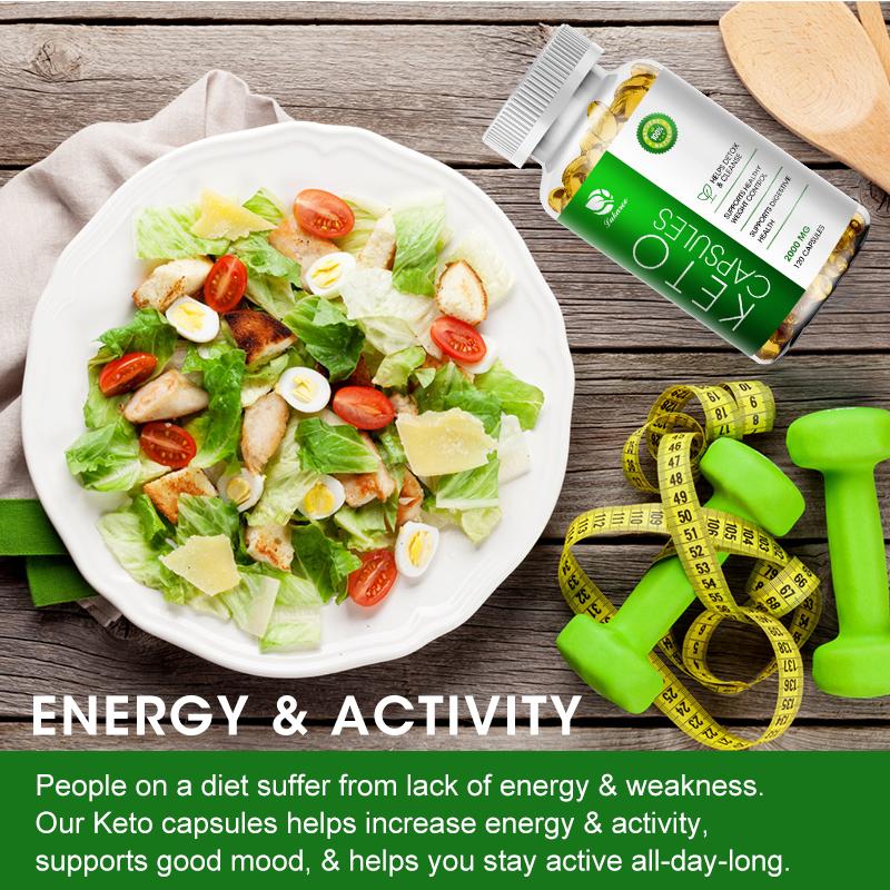 Keto Capsule Burning Belly Fat Provide Energy Losing Weight Strengthen Immunity Appetite-Suppression For Men and Women Weight Loss Products