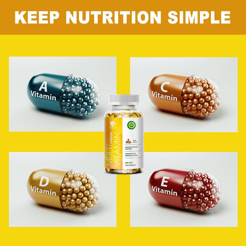 LUKAREE Multivitamin Capsules with 23 Mitamins and Minerals for Energy Immune Support Healthy Bones & Heart