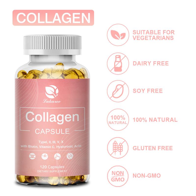 Hydrolyzed Collagen Capsules Support Skin&Joint& Hair & Nails Health Anti-aging Nutritional Supplements For Women