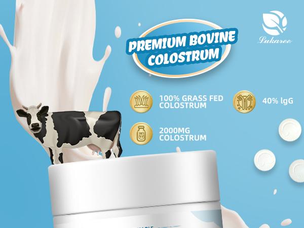 Lukaree Bovine Colostrum Tablets Chewable Supplement for Immune Support