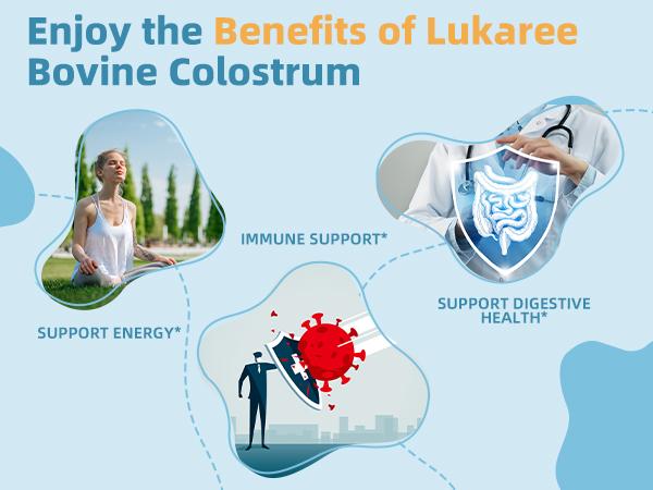 Lukaree Bovine Colostrum Tablets Chewable Supplement for Immune Support