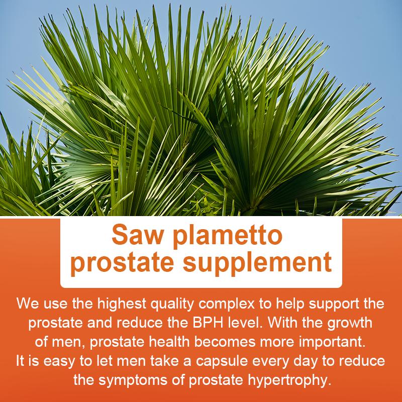 Saw Palmetto Capsules Supports Prostate Health Urinary Tract Function Improves Fertility