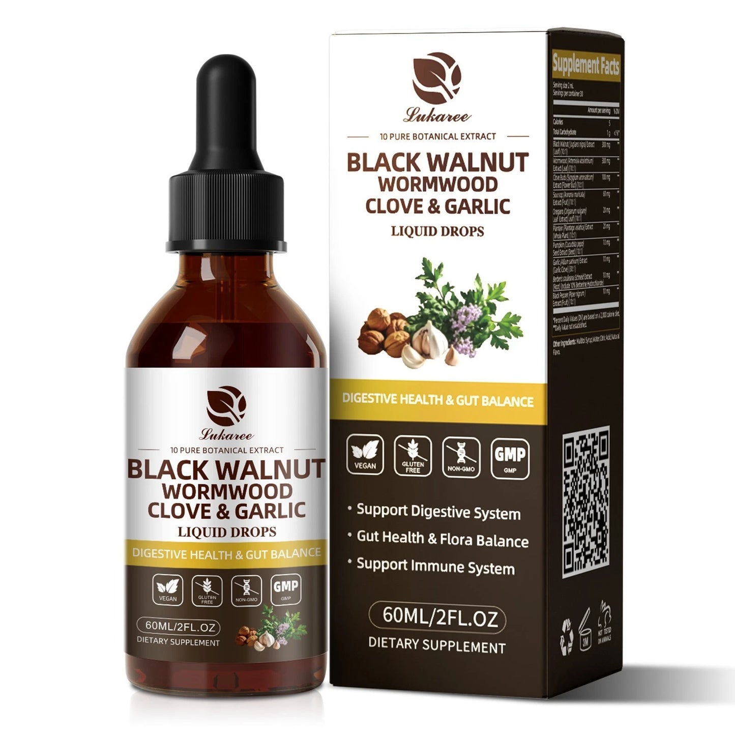 Lukaree Cleanse Drops with Black Walnut & Wormwood – Gentle, Powerful Support