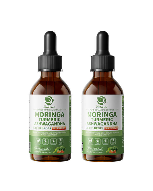 2-Pack Lukaree 12-in-1 Liposomal Moringa Leaf Drops | Super food Energy & Immunity Support（60-Day-Supply）