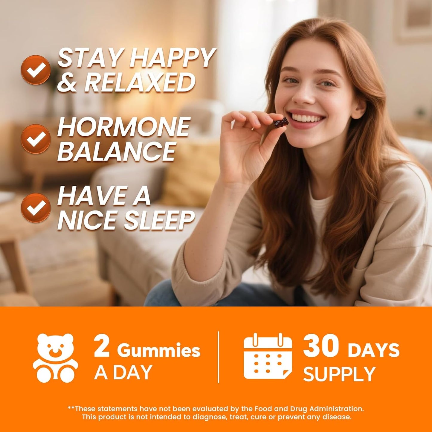 Lukaree 15-in-1 Cortisol Calm Gummies – Stress, Mood & Sleep Support | Vegan & Sugar-Free (60 Gummies)