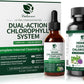 Chlorophyll Liquid Drops & Capsules Combo – 24-Hour Cleansing, Energy & Wellness Support for Oral Freshness, Immune Support, Internal Deodorant 2Oz + 120 Caps