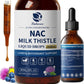 Lukaree Liposomal NAC Supplement N-Acetyl-L-Cysteine 600mg with Milk Thistle - NAC Amino Acid Drops w/Selenium for Liver & Kidney Support, Lung, Antioxidants & Immune Support- 2oz
