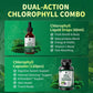 Chlorophyll Liquid Drops & Capsules Combo – 24-Hour Cleansing, Energy & Wellness Support for Oral Freshness, Immune Support, Internal Deodorant 2Oz + 120 Caps