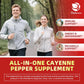 Cayenne Pepper Drops with Elderberry, Turmeric Curcumin, Astragalus, Ginseng, Vitamin C & B12, 8-in-1 Organic Liquid Supplement, Fast Absorbing Berry Flavor, 2 FL OZ
