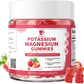 Magnesium Gummies - High Absorption Magnesium Glycinate 500mg & Potassium Citrate 200mg Plus Omega 3, B6, D3, K2 & Calcium - Chewable Gummy for Leg Cramps, Calm Mood & Energy - 60 Count