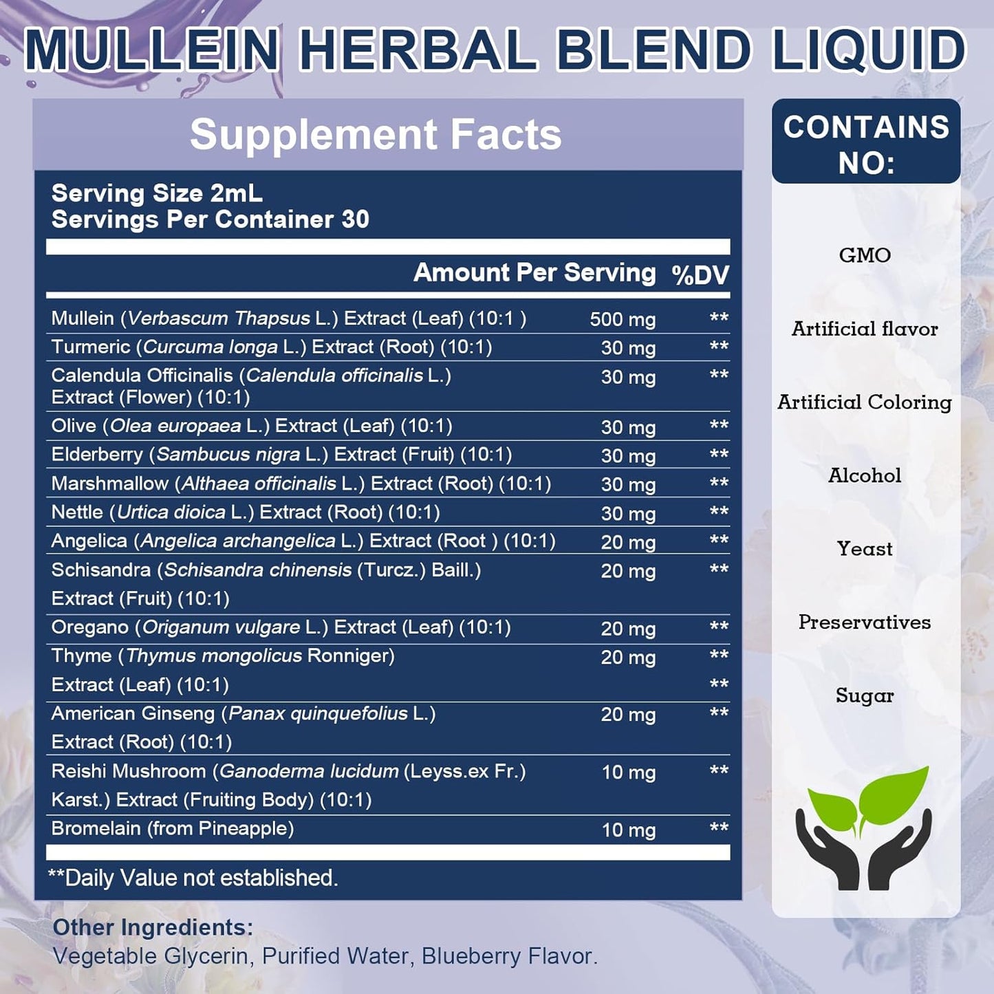 Lukaree Mullein Drops for Lung Detox & Cleanse, Vegan Mullein Leaf Extract Tincture with Chlorophyll Elderberry, etc for Respiratory, Immune, 60 Servings