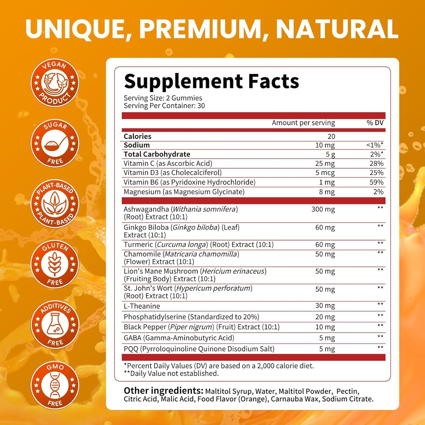 Lukaree 15-in-1 Cortisol Calm Gummies – Stress, Mood & Sleep Support | Vegan & Sugar-Free (60 Gummies)