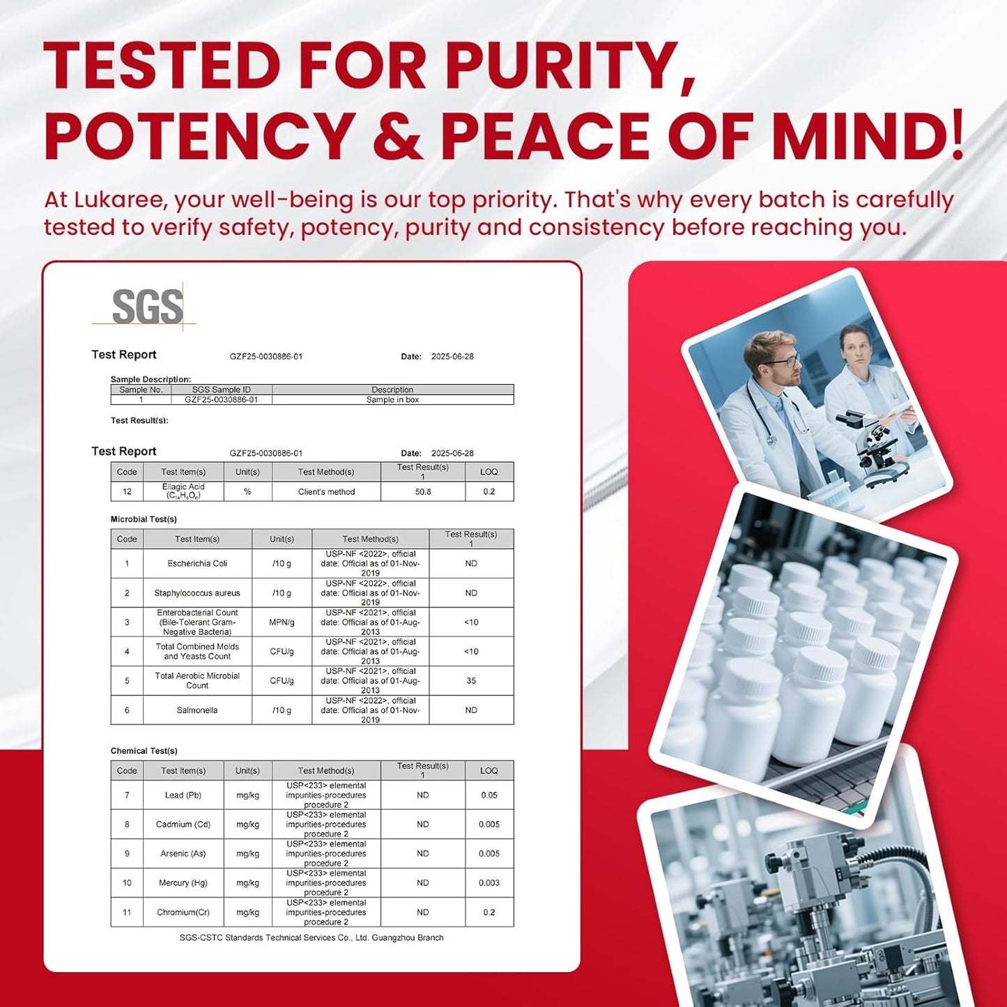 Lukaree Triple-Strength Urolithin A+ Complex – Anti-Aging, Cellular Energy & Gut Support | Plant-Based, 120 Capsules