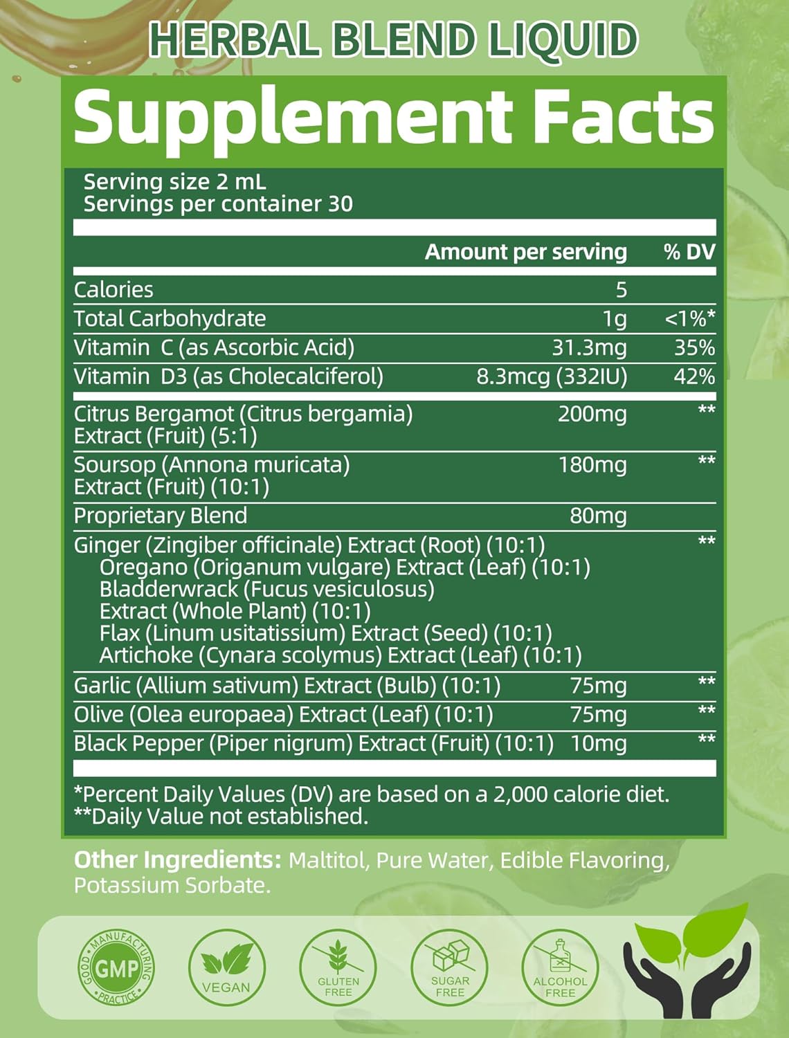 Lukaree Citrus Bergamot Liquid Drops 3-Bottle – Plant-Powered Heart & Wellness Support