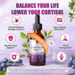 10 in 1  Cortisol Supplement Liquid Drops Hormone Balance 2 Packs, Blueberry Flavor