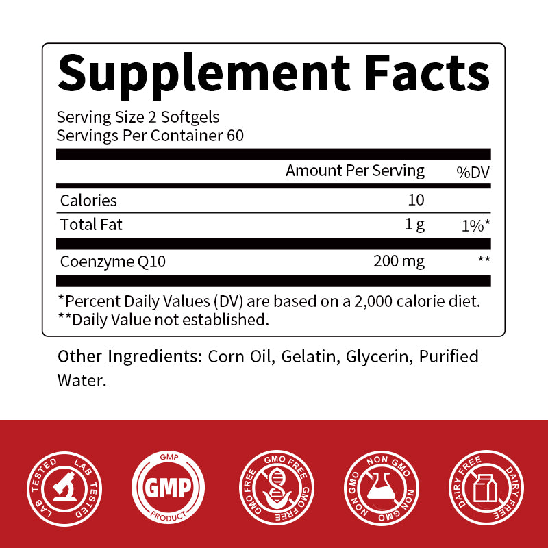 Coenzyme Q10, promotes heart growth, lowers blood sugar, promotes health, provides energy, vitamins and minerals