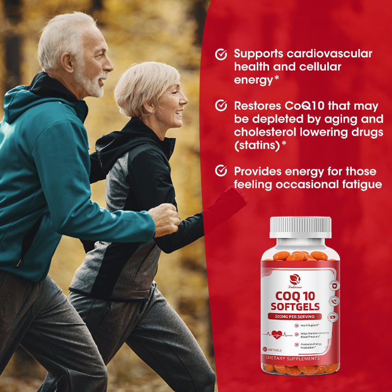 Coenzyme Q10, promotes heart growth, lowers blood sugar, promotes health, provides energy, vitamins and minerals