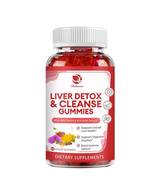 Lukaree Liver Cleanse Detox & Repair Gummies (60 ct) – Herbal Liver Support with Milk Thistle Silymarin, Dandelion, Artichoke & Elderberry, Sugar-Free Vegan Formula