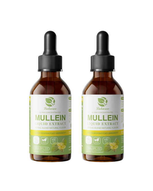 Mullein Leaf Liquid Drops – with Chlorophyll, Elderberry & More – Plant-Based Supplement for Daily Respiratory & Wellness Support – 2 fl oz, 60 Servings