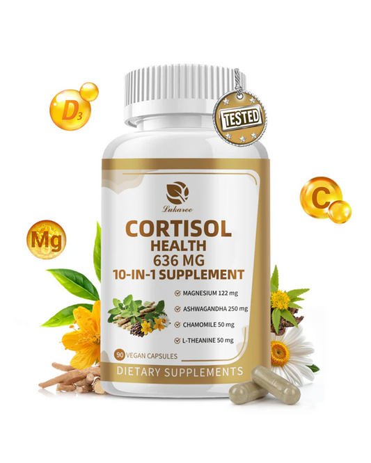 10-in-1 Cortisol Reducer Detox Manager, Cortisol Capsules Vegan Supplement - 90 Ct