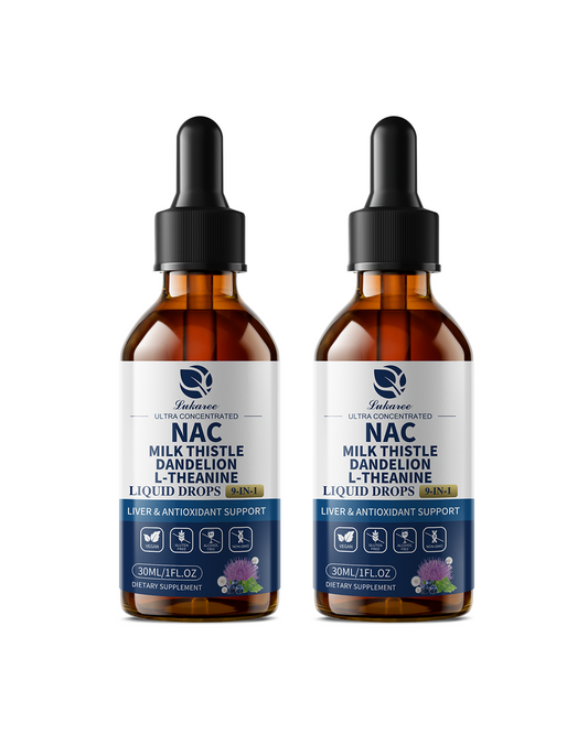 Lukaree Liposomal NAC Supplement N-Acetyl-L-Cysteine 600mg with Milk Thistle - NAC Amino Acid Drops w/Selenium for Liver & Kidney Support, Lung, Antioxidants & Immune Support- 2oz