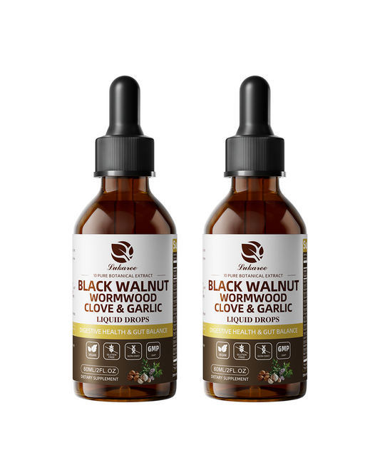 2-Pack Black Walnut Wormwood Tincture for Rapid Gut Cleanse & Digestive Health (98% Absorption)
