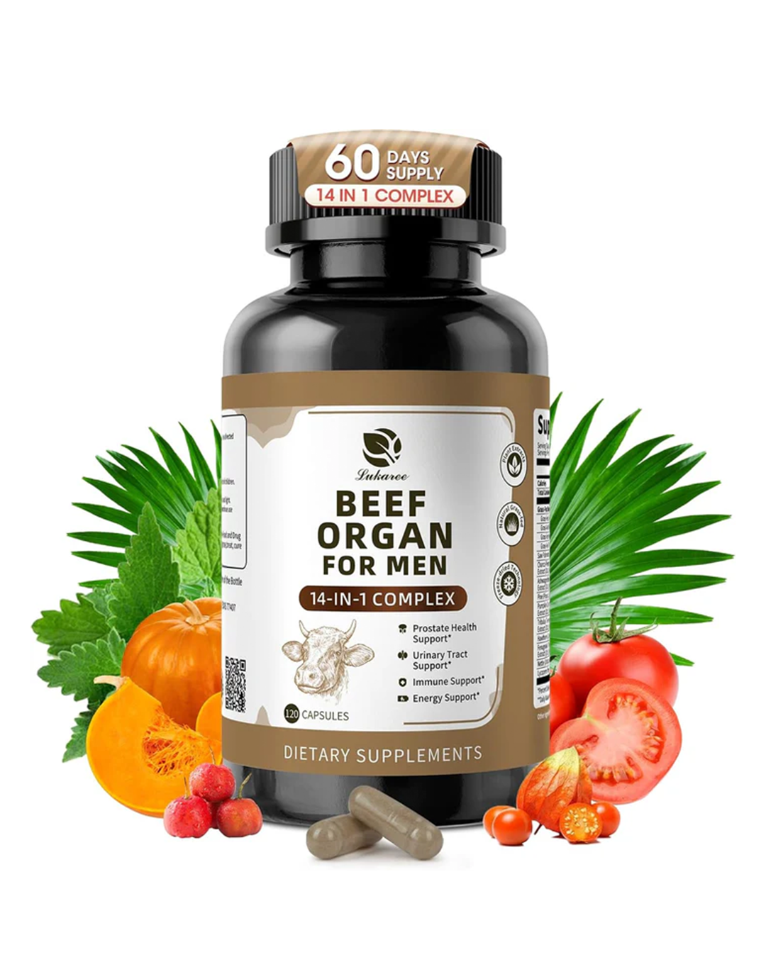 Beef Organ Supplement, Immue Support 120PCS