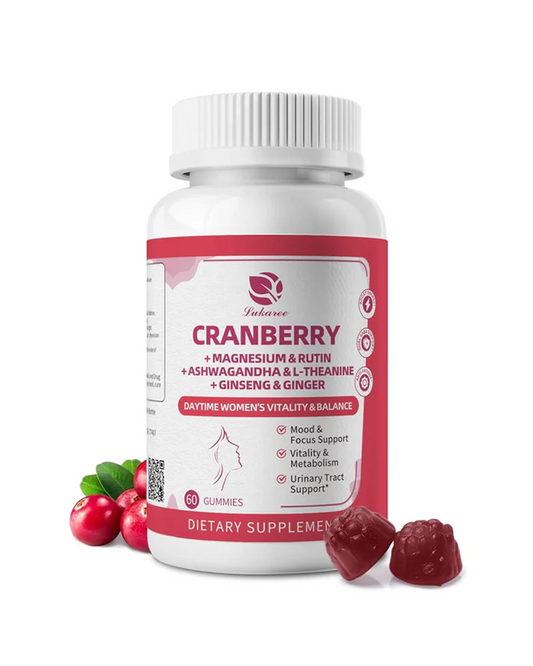 Cranberry Gummies for Women – 14-in-1 Urinary Tract, Mood & Energy Support with D-Mannose, Ashwagandha & Ginseng – 60 Count